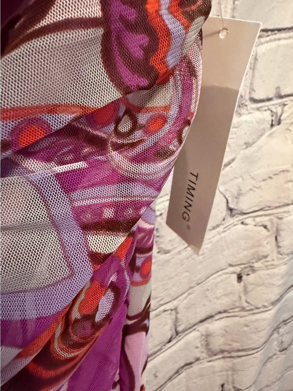 Timing Purple Floral Slip Strapless Dress with Pink Accents - Picture 4 of 7